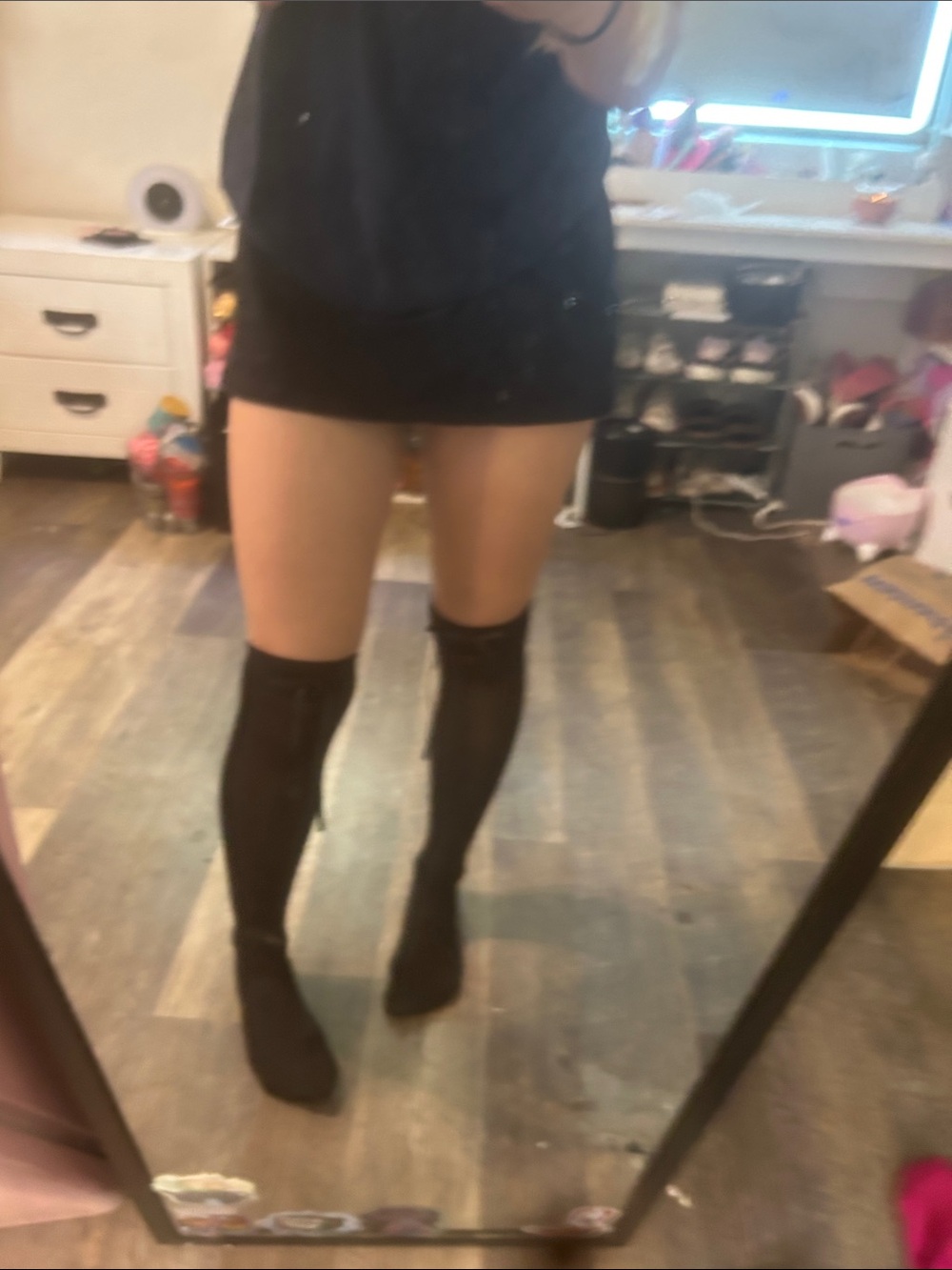 Black knee high tights